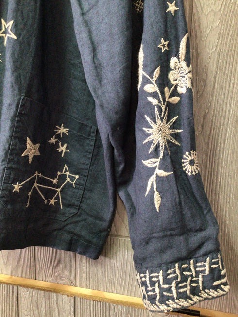 Johnny Was Shirt Jacket Linen Size XX-Large